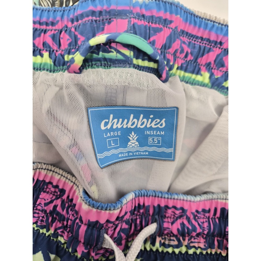 Chubbies Classic Swim Trunks The Retronators Size L Mesh Lined - Picture 2 of 6
